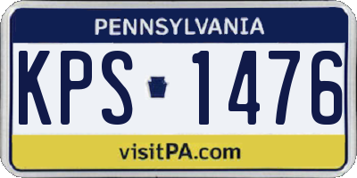 PA license plate KPS1476