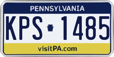 PA license plate KPS1485