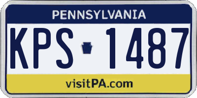 PA license plate KPS1487