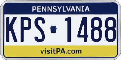 PA license plate KPS1488