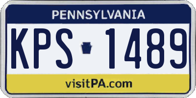 PA license plate KPS1489