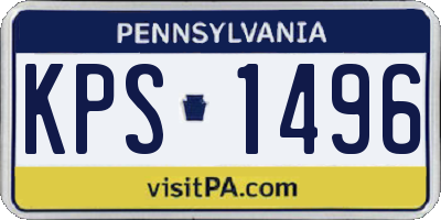 PA license plate KPS1496