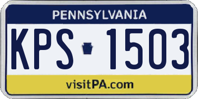 PA license plate KPS1503