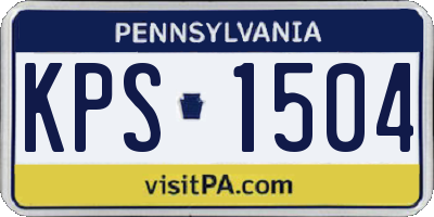PA license plate KPS1504