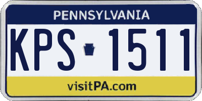 PA license plate KPS1511