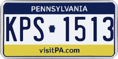 PA license plate KPS1513