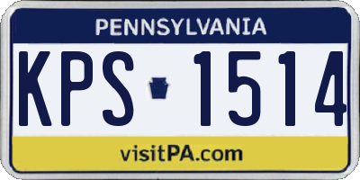 PA license plate KPS1514