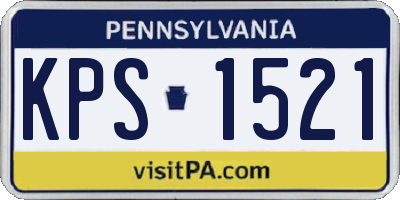 PA license plate KPS1521