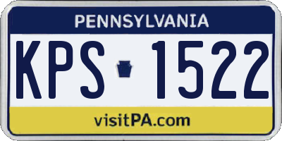 PA license plate KPS1522