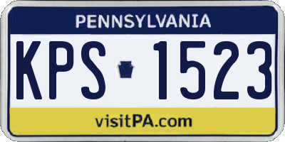 PA license plate KPS1523