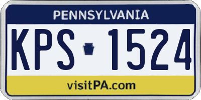 PA license plate KPS1524