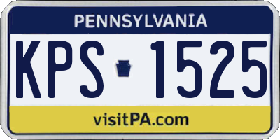 PA license plate KPS1525
