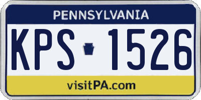 PA license plate KPS1526