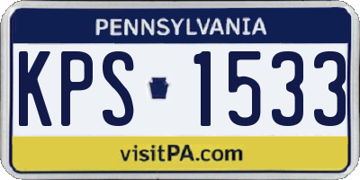 PA license plate KPS1533