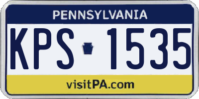 PA license plate KPS1535