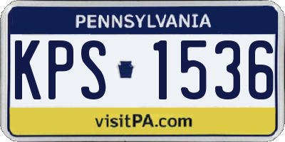 PA license plate KPS1536