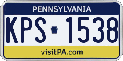 PA license plate KPS1538
