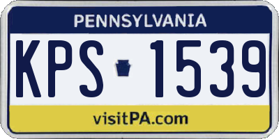 PA license plate KPS1539