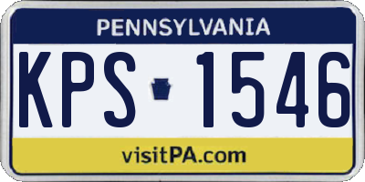 PA license plate KPS1546