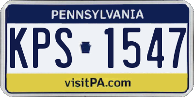 PA license plate KPS1547