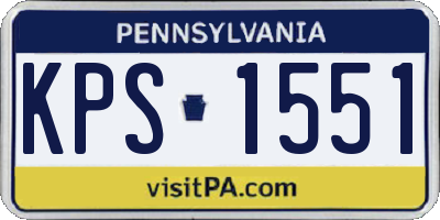 PA license plate KPS1551