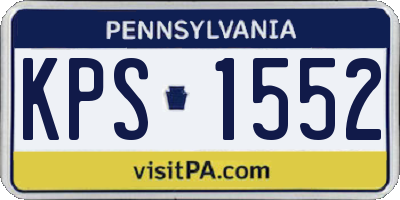 PA license plate KPS1552