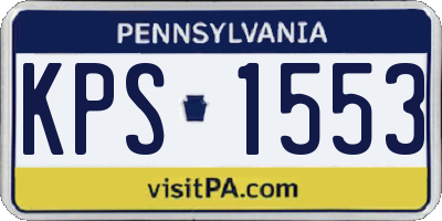 PA license plate KPS1553