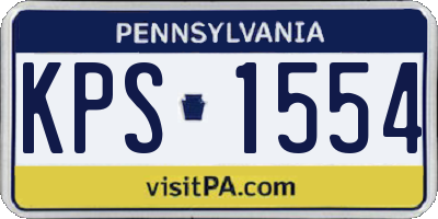 PA license plate KPS1554