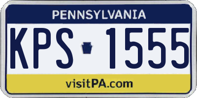 PA license plate KPS1555