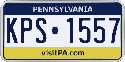 PA license plate KPS1557