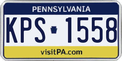 PA license plate KPS1558