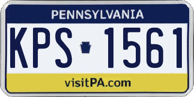 PA license plate KPS1561