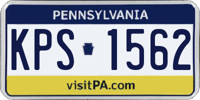 PA license plate KPS1562