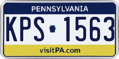 PA license plate KPS1563