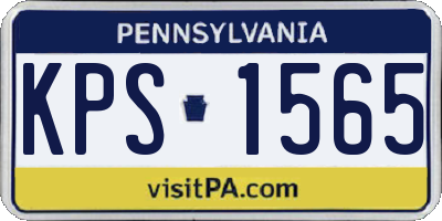 PA license plate KPS1565