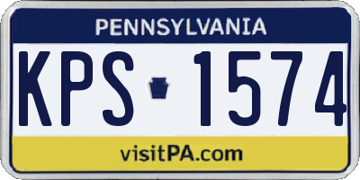 PA license plate KPS1574