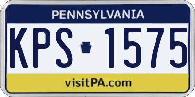 PA license plate KPS1575