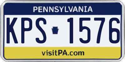 PA license plate KPS1576