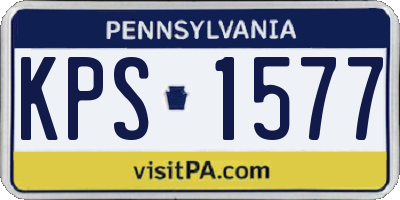 PA license plate KPS1577