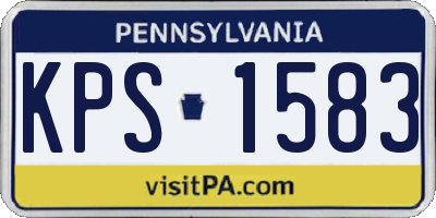 PA license plate KPS1583