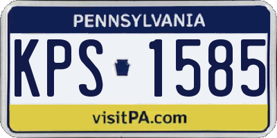 PA license plate KPS1585