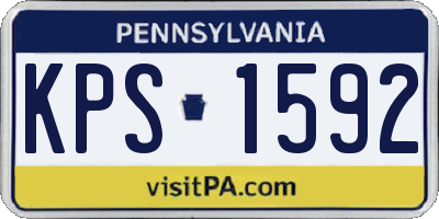 PA license plate KPS1592