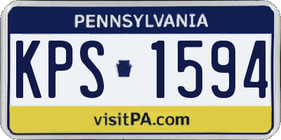PA license plate KPS1594