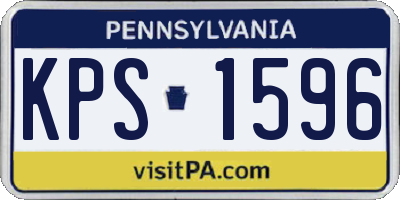 PA license plate KPS1596