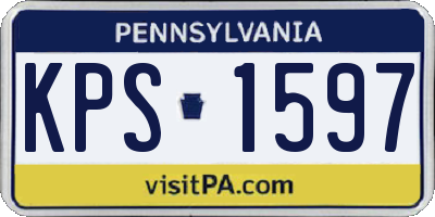 PA license plate KPS1597