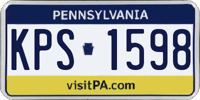 PA license plate KPS1598