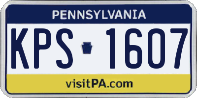 PA license plate KPS1607