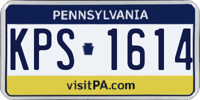 PA license plate KPS1614