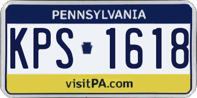 PA license plate KPS1618