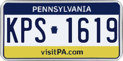 PA license plate KPS1619